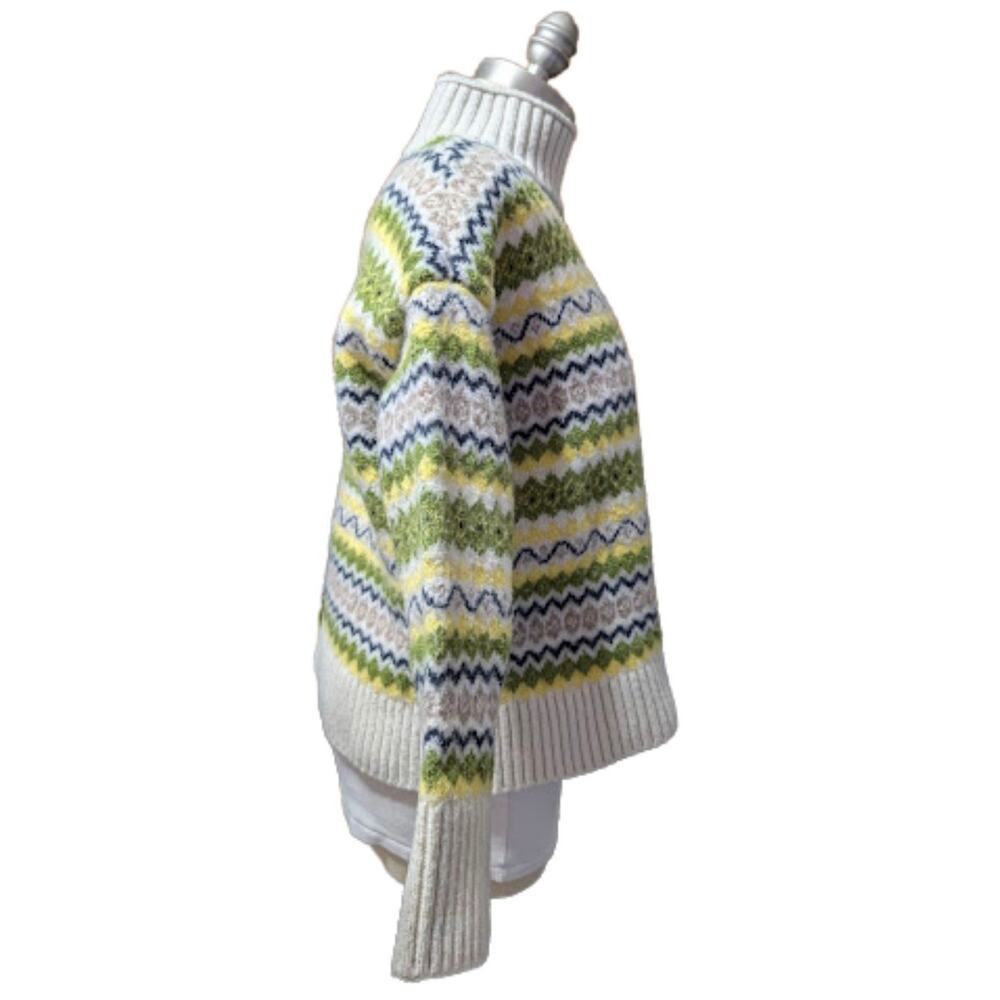 Barbour Holkham Wool Blend Knit Sweater Multicolor Crewneck Women’s Size 10 USED - Picture 2 of 8